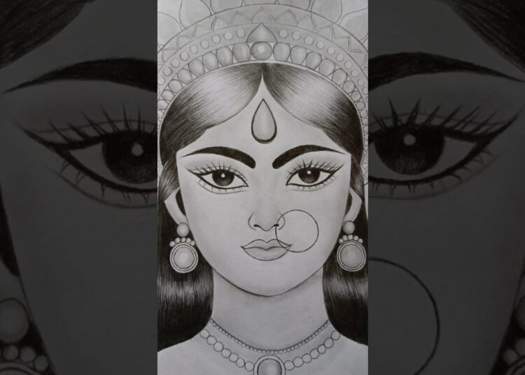 Maa Durga sketch #artist #trending #drawing #shorts