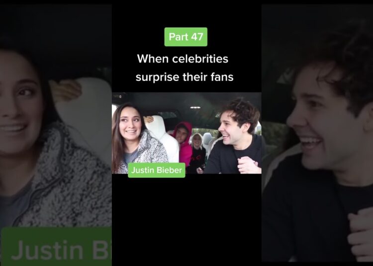 When celebrities SURPRISE their fans(Justin Bieber)