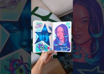 Love using colored paper in my sketchbook ⭐️ #art#sketchbook#artist#drawing#diy#drawingideas