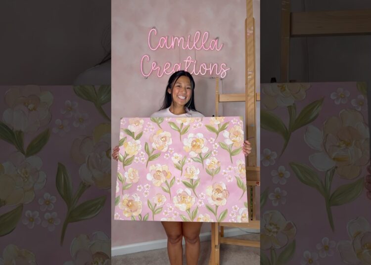 Biggest Textured Painting | CAMILLA CREATIONS #camillacreations #acryliccanvas #texturedart #artist