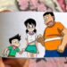 Doraemon Cartoon Flipbook #158 | Gian Suneo Pulls Shizuka Clothes Flip Book | Flip Book Artist 2023
