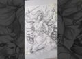 Maa Durga Drawing, #shorts #art #durga #drawing