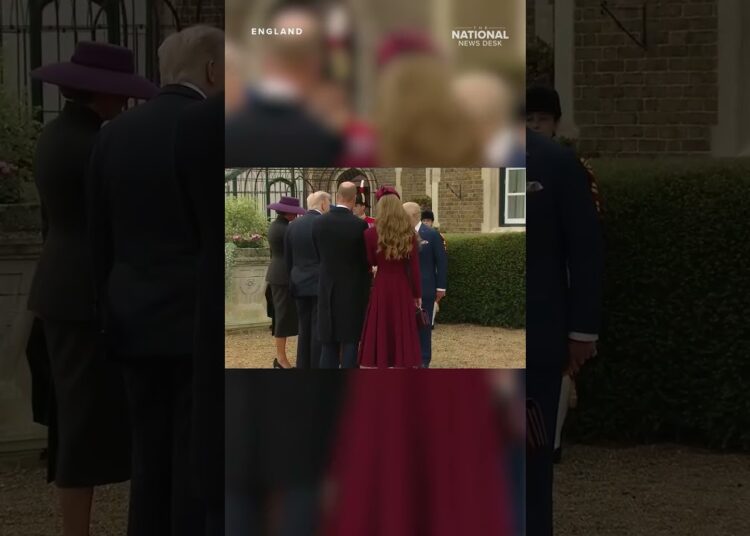 President Trump & Melania Trump greeted by British Royal Family