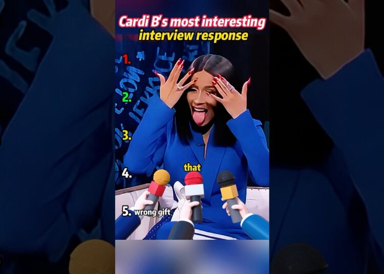 Cardi B’s most interesting interview response！#celebrity #Cardi B#funny#ranking