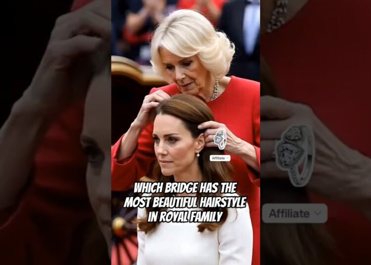 Which bridge has the most beautiful hairstyle in royal family #kate #royal #diana #meghan #camilla