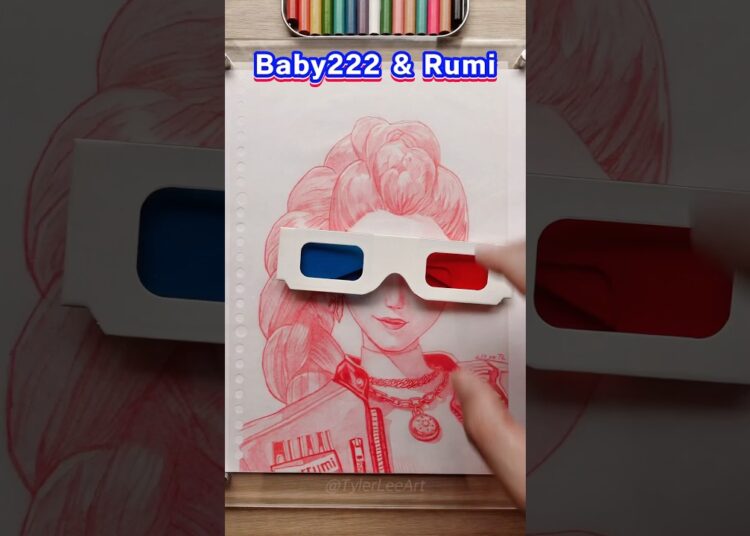 Baby222 Needs Rumi Now! 💔🆘 #art #drawing #3dglasses #kpopdemonhunters