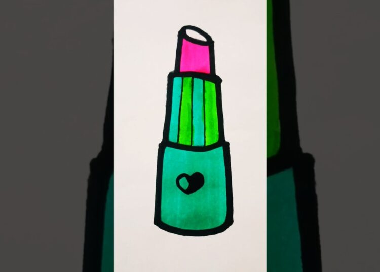 Easy LIPSTICK drawing | #DrawingWithChiku #shorts #ytshorts #drawing #art #artwork #painting #artist