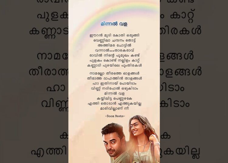 Minnal Wala Song Lyrics đ Naamallo Theerathe Olangal | Eeran Mudi Kothy Orungy | #narivetta #tovino