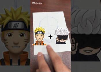 Naruto + Gojo | Combine Art | #drawing #anime #art