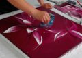 Mesmerizing Maroon Acrylic Painting Process | Abstract Flower Art