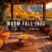Stress Relief with Warm Piano Jazz Music 🍂 Cozy Fall Porch Ambience ~ Smooth Jazz Instrumental Music