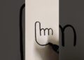 Letter m to Hand art easy #drawings #trending #viral
