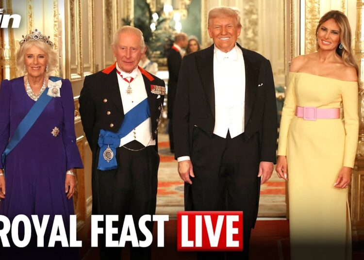 LIVE: Donald and Melania Trump join British Royal Family for state banquet at Windsor Castle