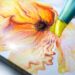 This TECHNIQUE Is Wild. BIG YELLOW Flower Art – Painting With a Hairdryer! | AB Creative Tutorial