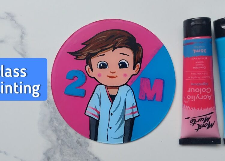 Glass painting : tutorial #shorts