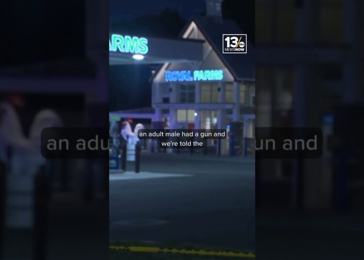 #hampton officer walks in on Royal Farms armed robbery, opens fire on suspect, police say  #757