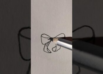 10 second artist challenge🎀!!#shorts #art #bow #sketch