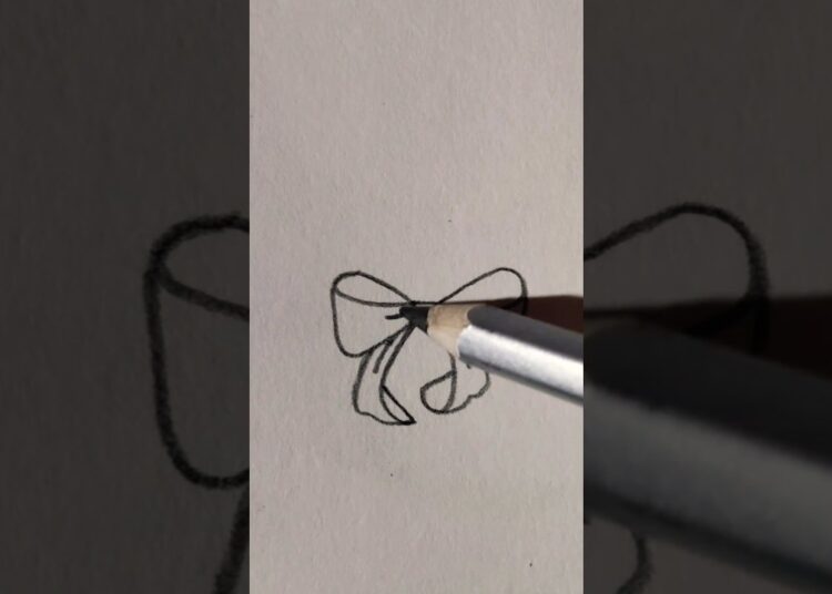 10 second artist challenge🎀!!#shorts #art #bow #sketch