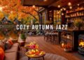 Cozy Lakeside Cafe Jazz 🍂 Relaxing Autumn Jazz Music ~ Poetic Scenery Of Falling Leaves for Studying