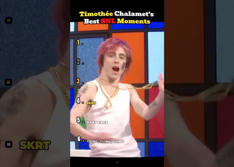 Timothée Chalamet’s Best SNL Moments.#Timothée #snl #funny #celebrity #ranking