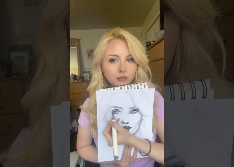 Drawing my face in my camera! #art #artist