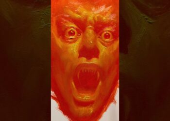 Painting with only yellow and red #art #painting