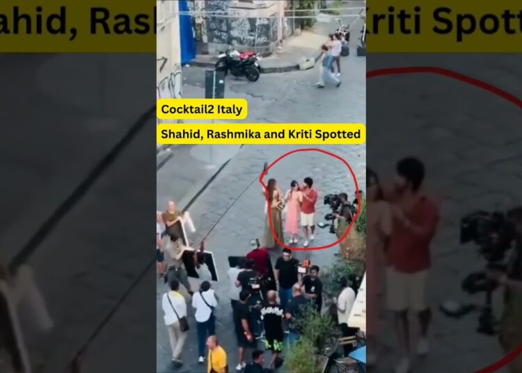 Kriti Rashmika Shahid Spotted in Italy #celebspotted #bollywood #shahid #gossips #celebrties #fun