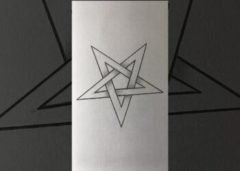 ✨ How to draw perfect 3d Star ⭐ #art #shorts #viral #drawing #tutorial #star #sketch