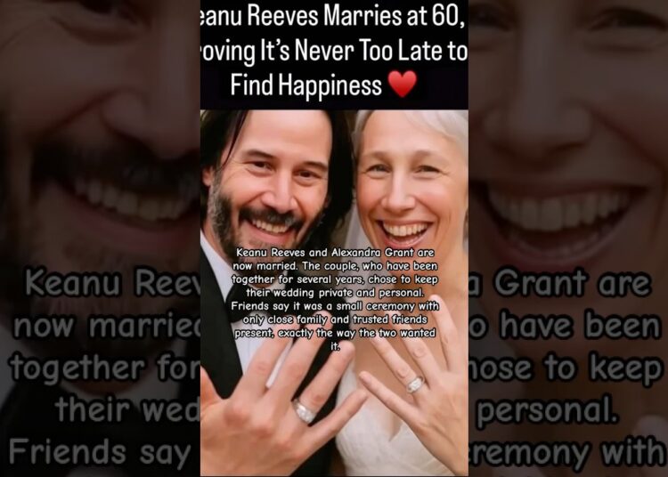 Keanu Reeves and Alexandra Grant are now married #shorts#keanureeves#alexandragrant#celebrity#actor