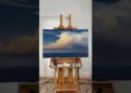 I might add a lighthouse to this painting when it dries… #art #oilpainting #seascape #painting