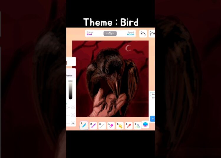 Theme : Bird #roblox #art #drawing #shorts #artist