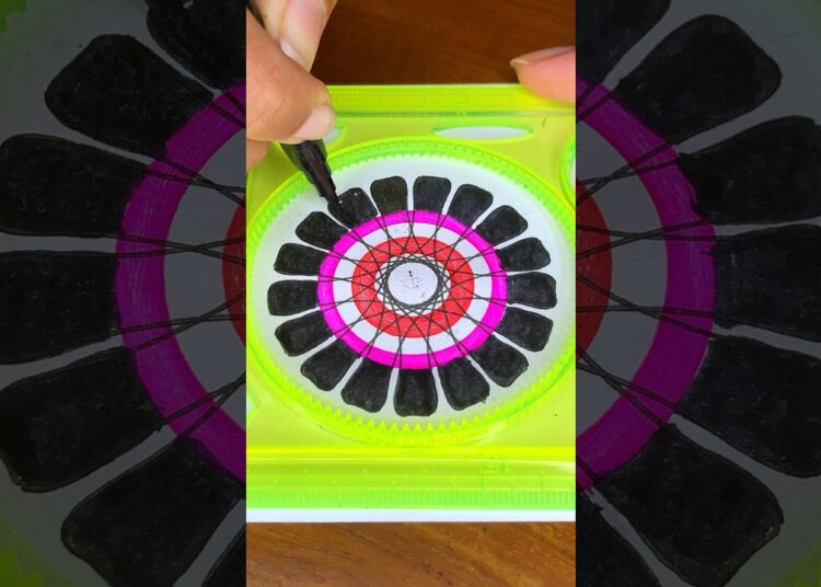 Hypnotic Spirograph Art ✨ #ひまつぶし #スピログラフ #OddlySatisfying #Art #shorts