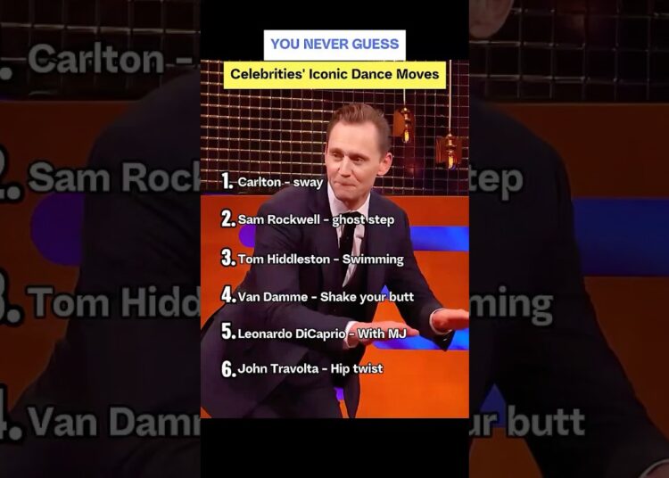 Celebrity signature dance moves #Celebrity #dance  #TomHiddleston #SamPockwell