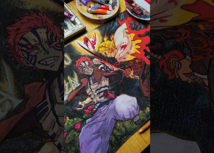 @iamshadowartist The Drawing That Broke Our Friendship? | Rengoku vs Akaza Art