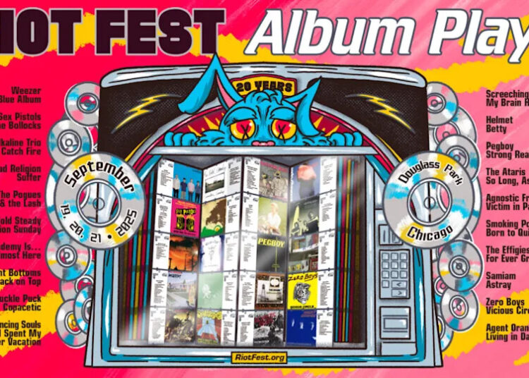 riot fest 2025 album plays lineup weezer hold steady alkaline trio