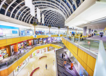 Image shows the interior of Galleria Dallas.
