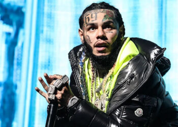 Rapper Tekashi 6ix9ine performs during the MiamiBash 2021 at FTX Arena on December 17, 2021 in Miami, Florida.