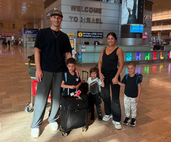 Loren Brovarnik/Instagram Alexei and Loren and their kids Shai, Asher and Ariel in Alexei's home country of Israel.