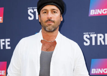 Alex Dimitriades attends the 'Strife' world premiere in 2023.