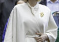 Angelina Jolie was spotted rocking a short blonde bob on the set of her new film, “Anxious People,” on Thursday in London. Click News and Media / BACKGRID