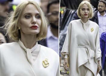 Angelina Jolie debuts striking blond bob while filming 'Anxious People'