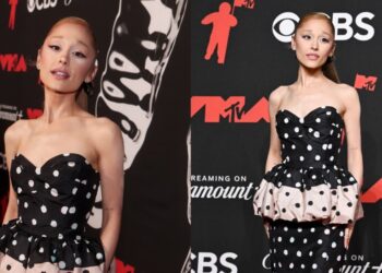 Ariana Grande Wows in Custom Fendi Polka Dress at MTV VMAs 2025