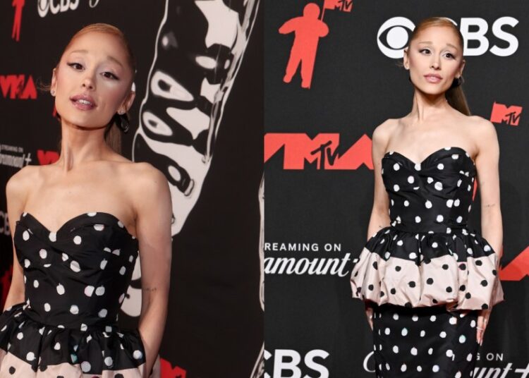 Ariana Grande Wows in Custom Fendi Polka Dress at MTV VMAs 2025