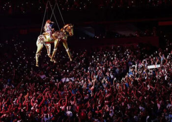 Greg Noire via PictureGroup/Shutterstock  Beyonce on stage at Mercedes-Benz Stadium in Atlanta, Georgia on July 10, 2025