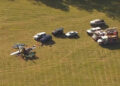 A plane carrying three people crashed in Franklin, North Carolina, Thursday. - WYFF