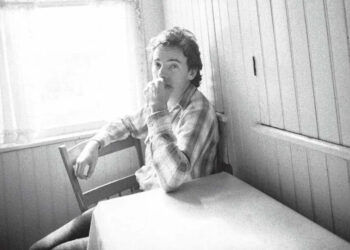 Brice Springsteen seated at a kitchen table.