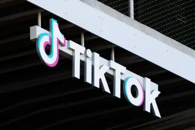 General view of the TikTok headquarters on October 13