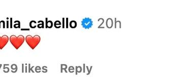 social media post by camila cabello expressing affection