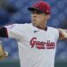 Cleveland starter Joey Cantillo pitched in the first inning against the Kansas City Royals in Cleveland on Tuesday.