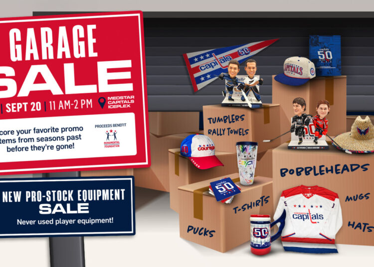 Capitals to Host Garage Sale at MedStar Capitals Iceplex on Sept. 20